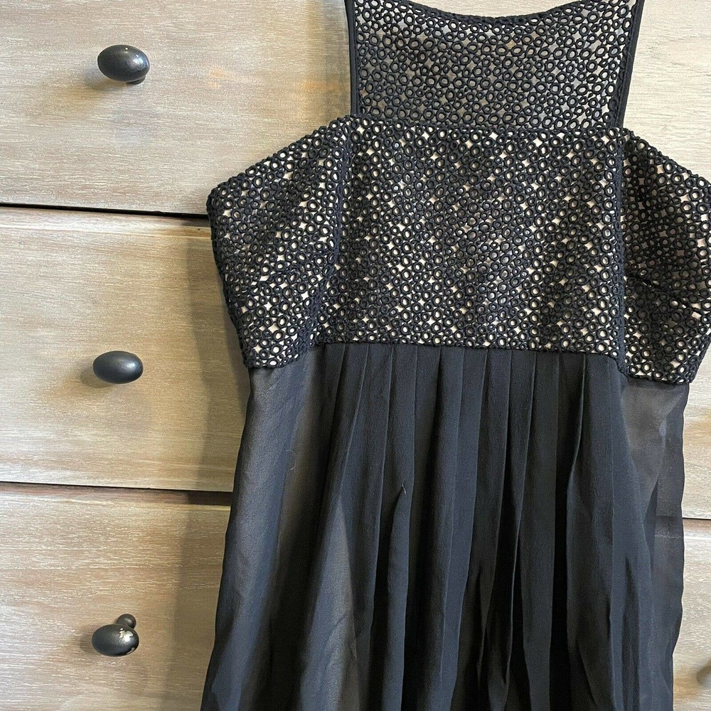 Club Monaco Black Clamanta Silk Midi High Neck Dress - Picture 5 of 7